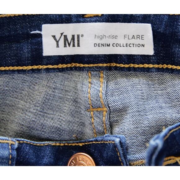YMI High-waist Flare distressed jeans size 28 - Picture 3 of 4